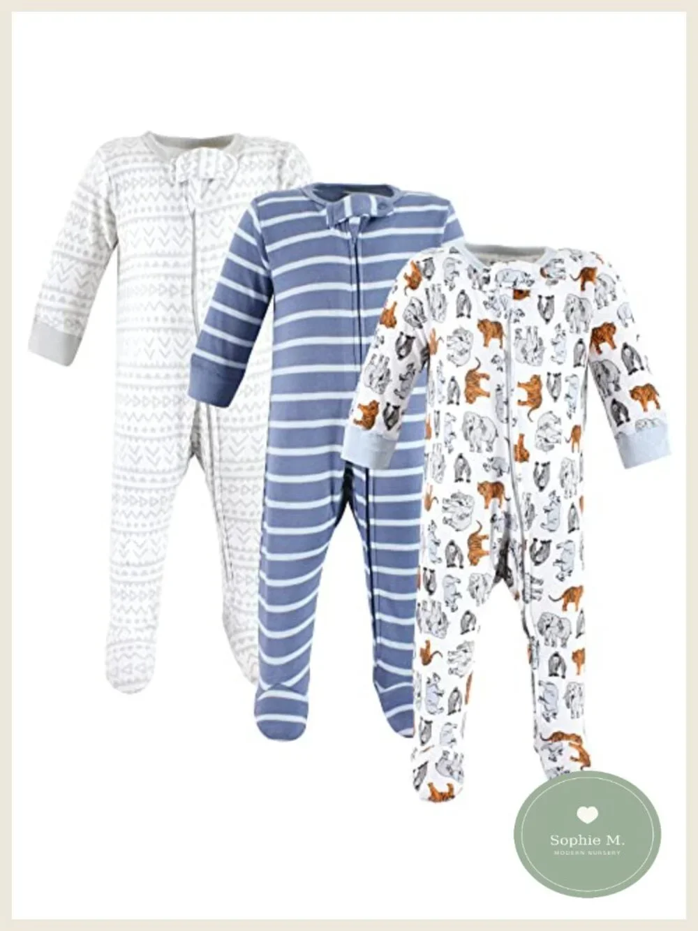 Unisex Baby Organic Cotton Sleep and Play 3-Pack Long Sleeve